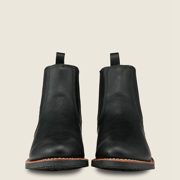 Bottes Red Wing Heritage - 6-Inch Chelsea - Short Boundary Cuir - Noir - Femme 617JLFBNK